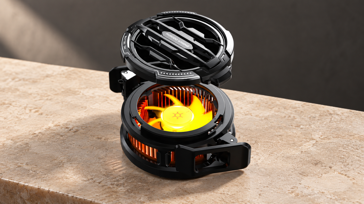 GREY Studio editorial | Porodo Gaming Freezing Semiconductor MagSafe Mobile Cooling - Black | PDX630