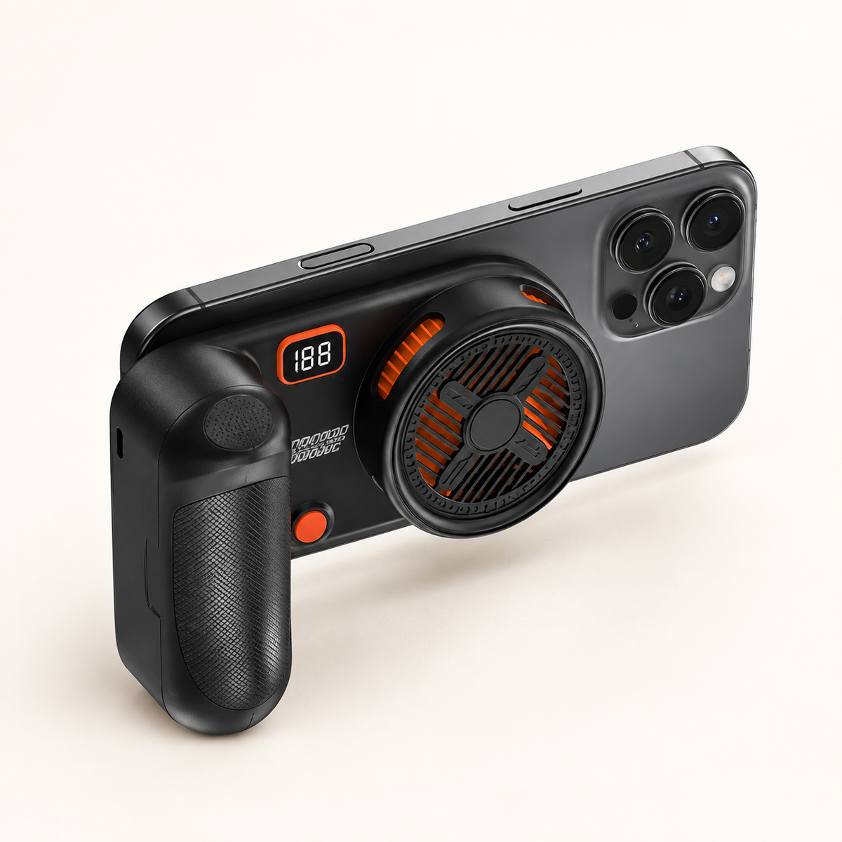 GREY Studio catalog | Porodo Gaming Arcticchill Magnetic Phone Cooler With Ultra-Quiet Fan - Black/Orange | PDXMPCBKOG