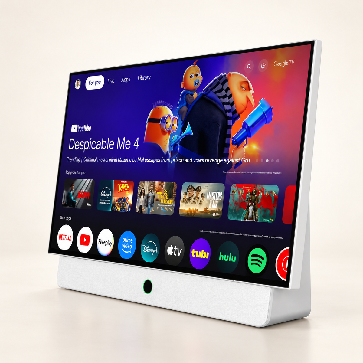 GREY Studio catalog | Powerology Portable FHD Smart TV - White | PG27FWH