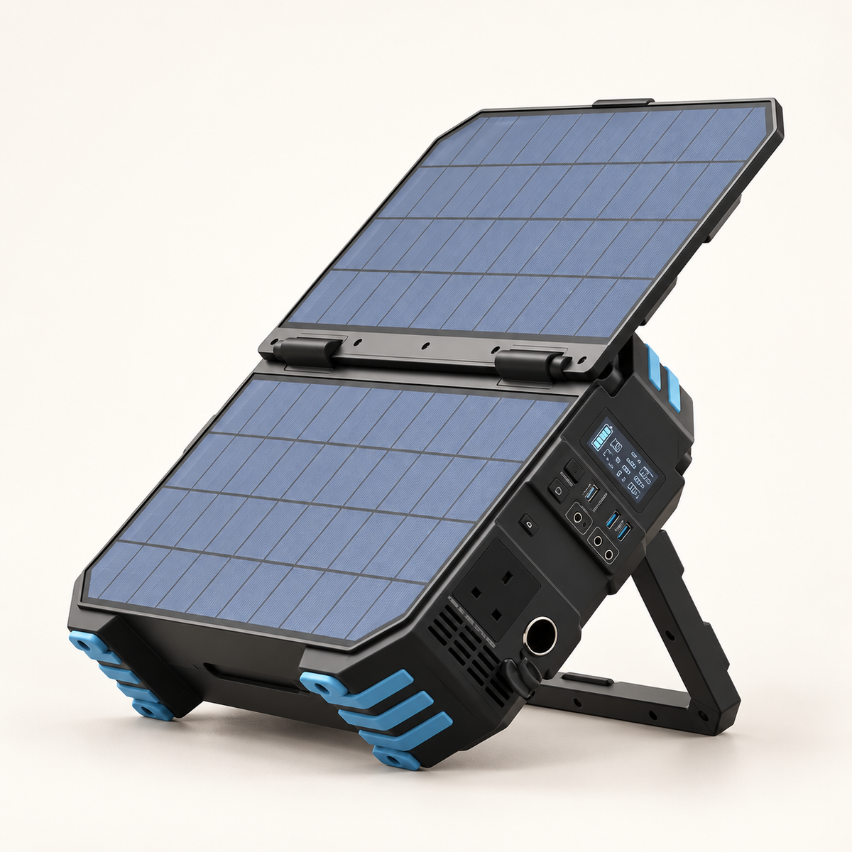 GREY Studio catalog | Powerology Helio 1600W Portable Solar Power Generator - Black | PPBCHA1600BK