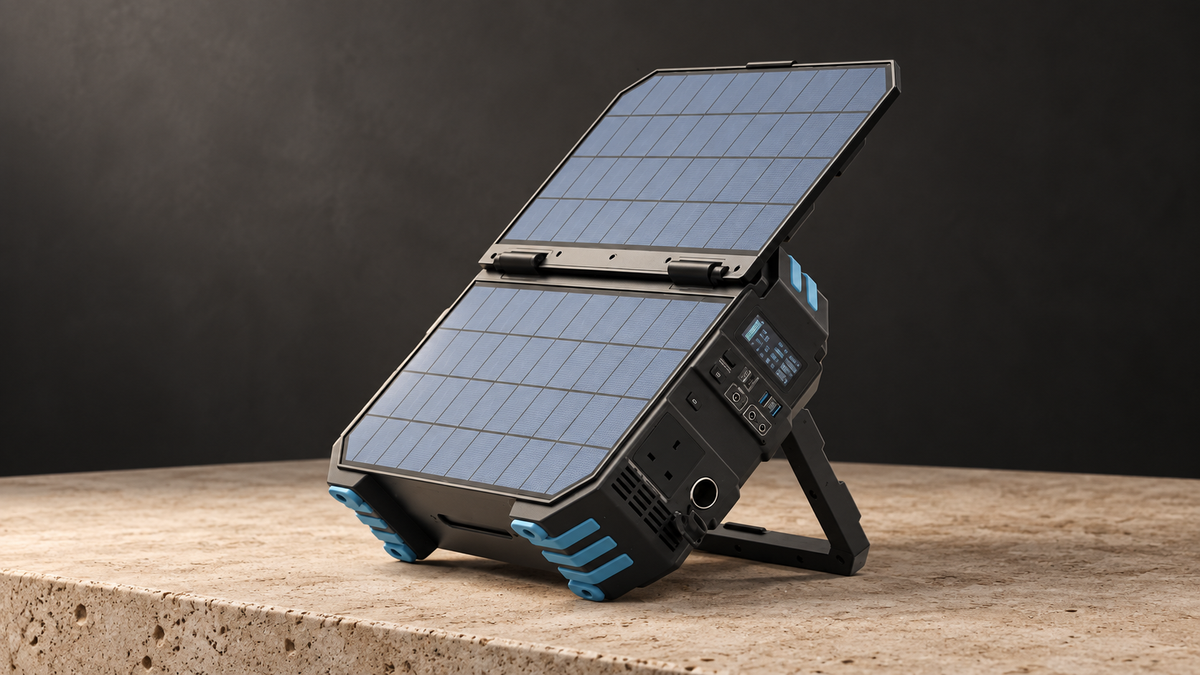 GREY Studio editorial | Powerology Helio 1600W Portable Solar Power Generator - Black | PPBCHA1600BK