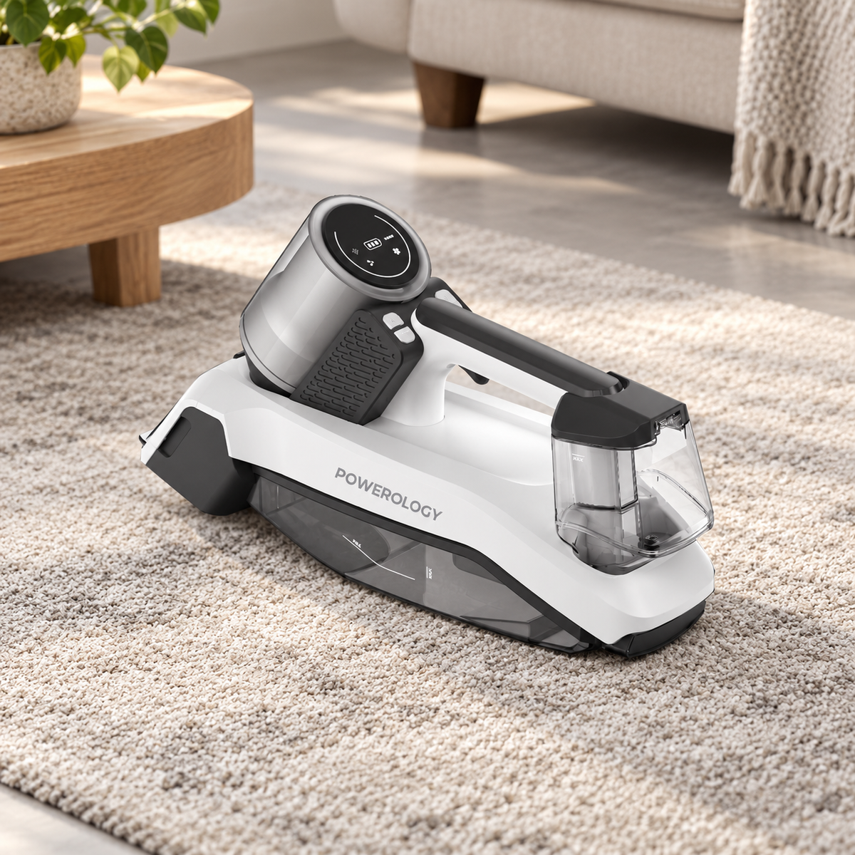 GREY Studio lifestyle | Powerology Cordless Spot Cleaner - White | PPBCHA50