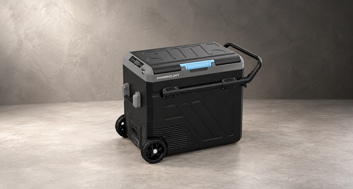 GREY Studio editorial | Powerology Dual Compartment Smart Fridge and Freezer 60L - Gray | PPBCHA56