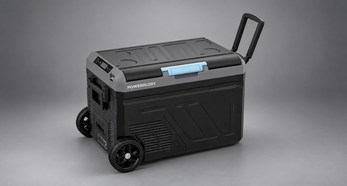 GREY Studio detail | Powerology Dual Compartment Smart Fridge And Freezer 40L - Gray | PPBCHA57