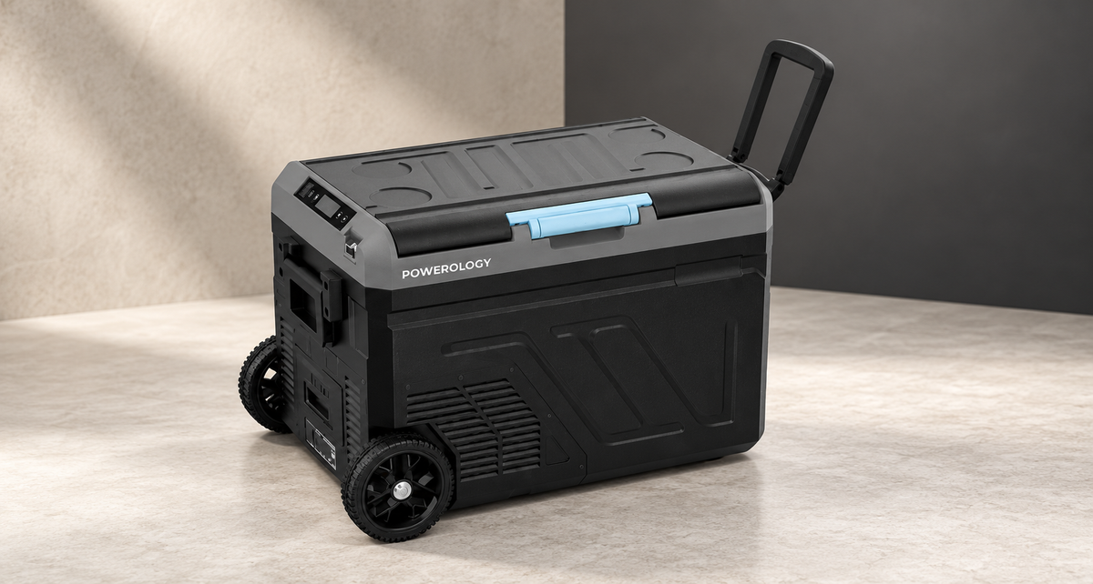 GREY Studio editorial | Powerology Dual Compartment Smart Fridge And Freezer 40L - Gray | PPBCHA57