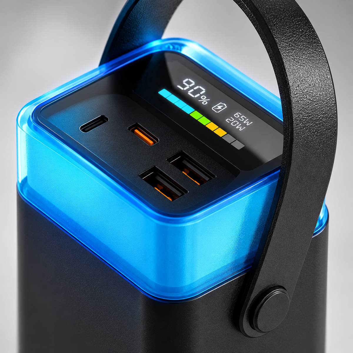 GREY Studio detail | Powerology Halo Beam 40000mAh Power Bank PD 65W - Black | PPBCHA92BK