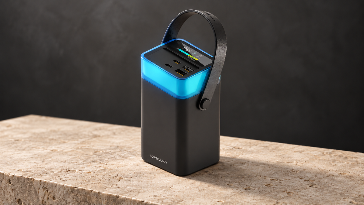 GREY Studio editorial | Powerology Halo Beam 40000mAh Power Bank PD 65W - Black | PPBCHA92BK