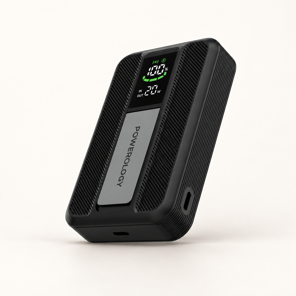 GREY Studio catalog | Powerology Vision 10000mAh MagSafe Power Bank - Black | PPBCHA98BK