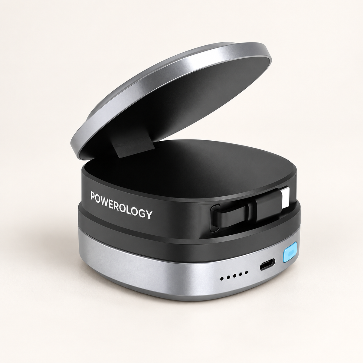 GREY Studio catalog | Powerology Lyons 10000mAh Power Bank - Black | PPBFT04BK