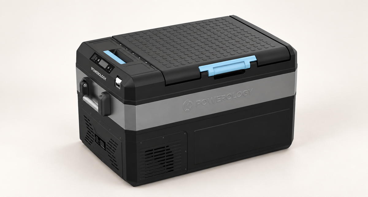 GREY Studio catalog | Powerology Portable Fridge 55L with APP - Black | PPFA55LBK