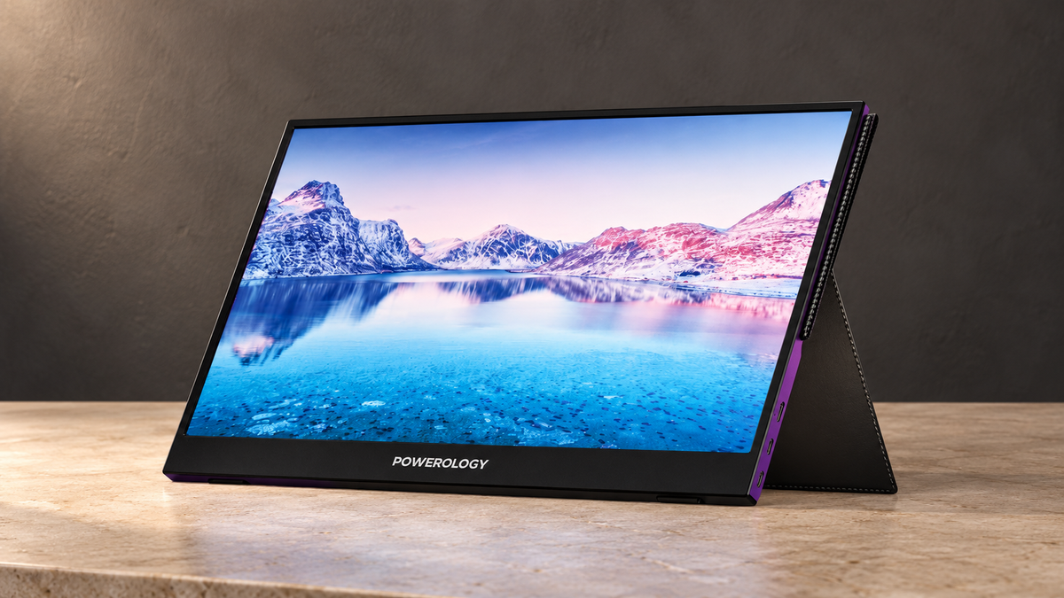 GREY Studio editorial | Powerology Ultra-Slim Full HD Portable Monitor 15.6 | PPMN156BK