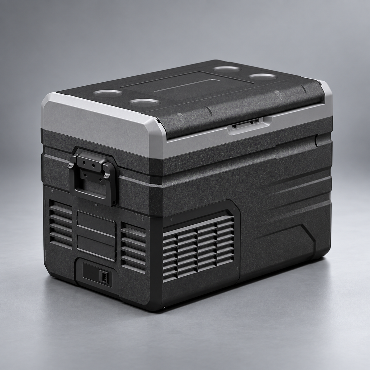 GREY Studio detail | Powerology Small Dual Compartment Fridge and Freezer | PPOF35LGY