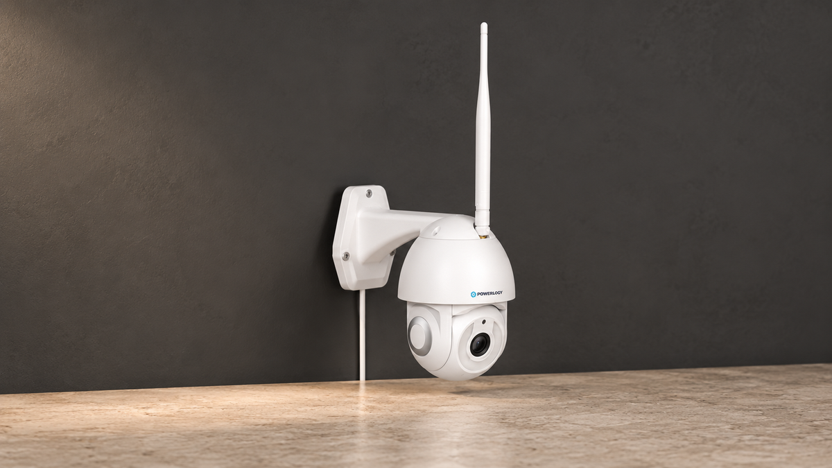 GREY Studio editorial | Powerology 4G Outdoor Camera Vertical & Horizontal Tilt | PS4GWC360WH