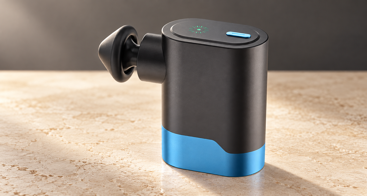 GREY Studio editorial | Powerology Ultra-Mini Travel Massager - Black | PSM011