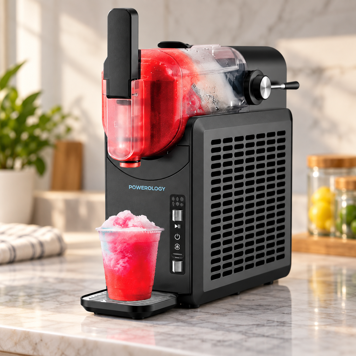 GREY Studio detail | Powerology Aqua Frost Instant Slushie Machine - Black | PSM012