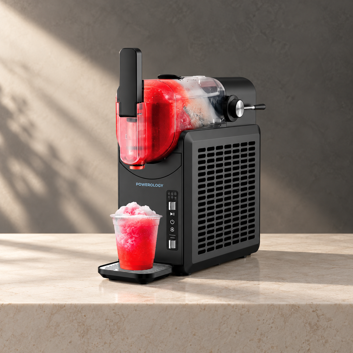 GREY Studio editorial | Powerology Aqua Frost Instant Slushie Machine - Black | PSM012