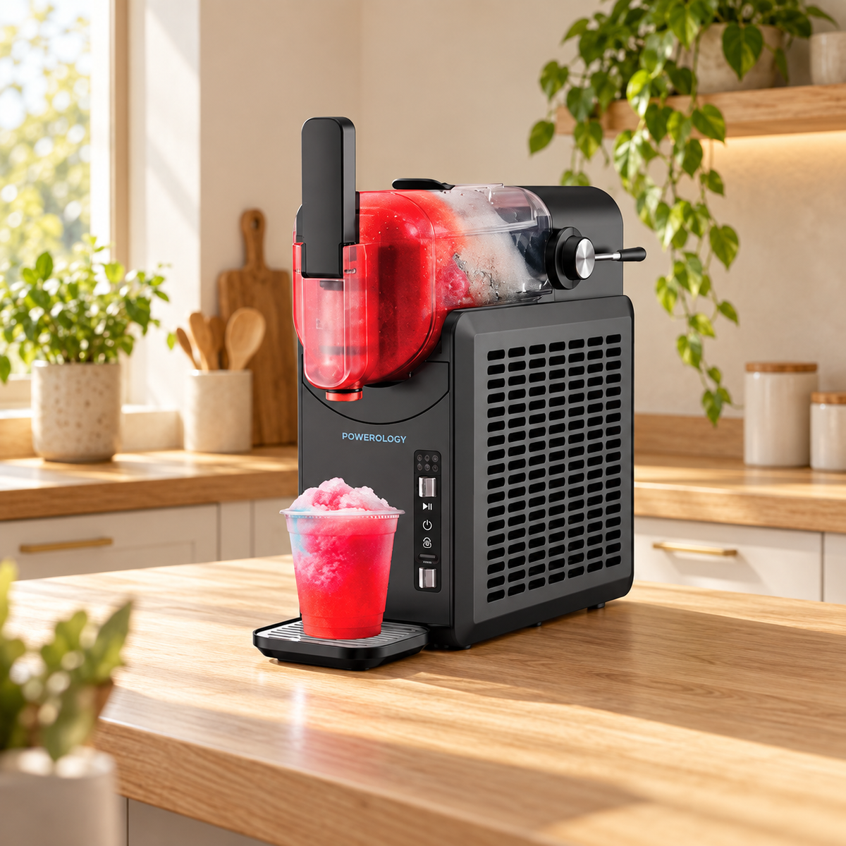 GREY Studio lifestyle | Powerology Aqua Frost Instant Slushie Machine - Black | PSM012