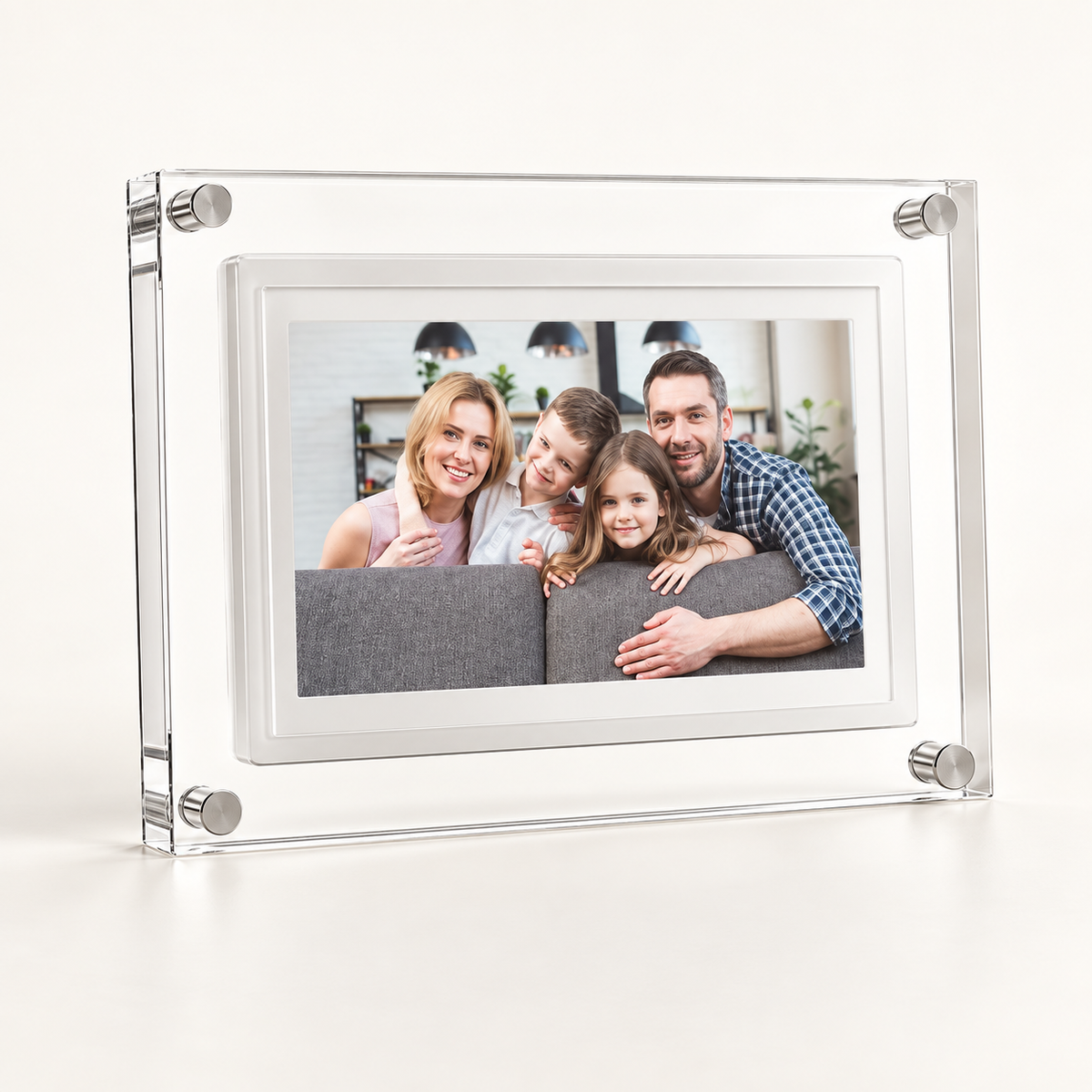 GREY Studio catalog | Powerology 10'' Smart Frame Digital Photo Display - White | PSM021WH
