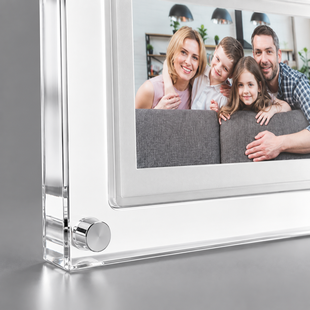 GREY Studio detail | Powerology 10'' Smart Frame Digital Photo Display - White | PSM021WH