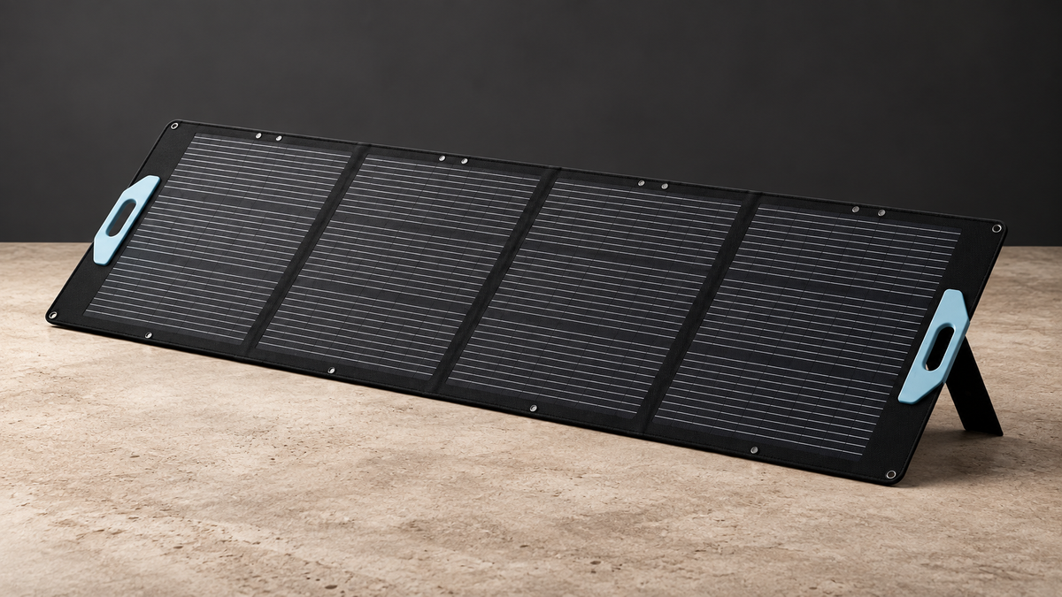 GREY Studio editorial | Powerology 200W Monocrystalline Portable Solar Panel - Black | PSM022BK