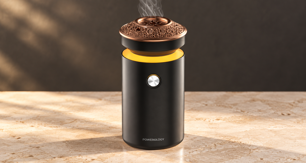 GREY Studio editorial | Powerology Oudan Incense Bakhoor Burner - Black | PSM024BK