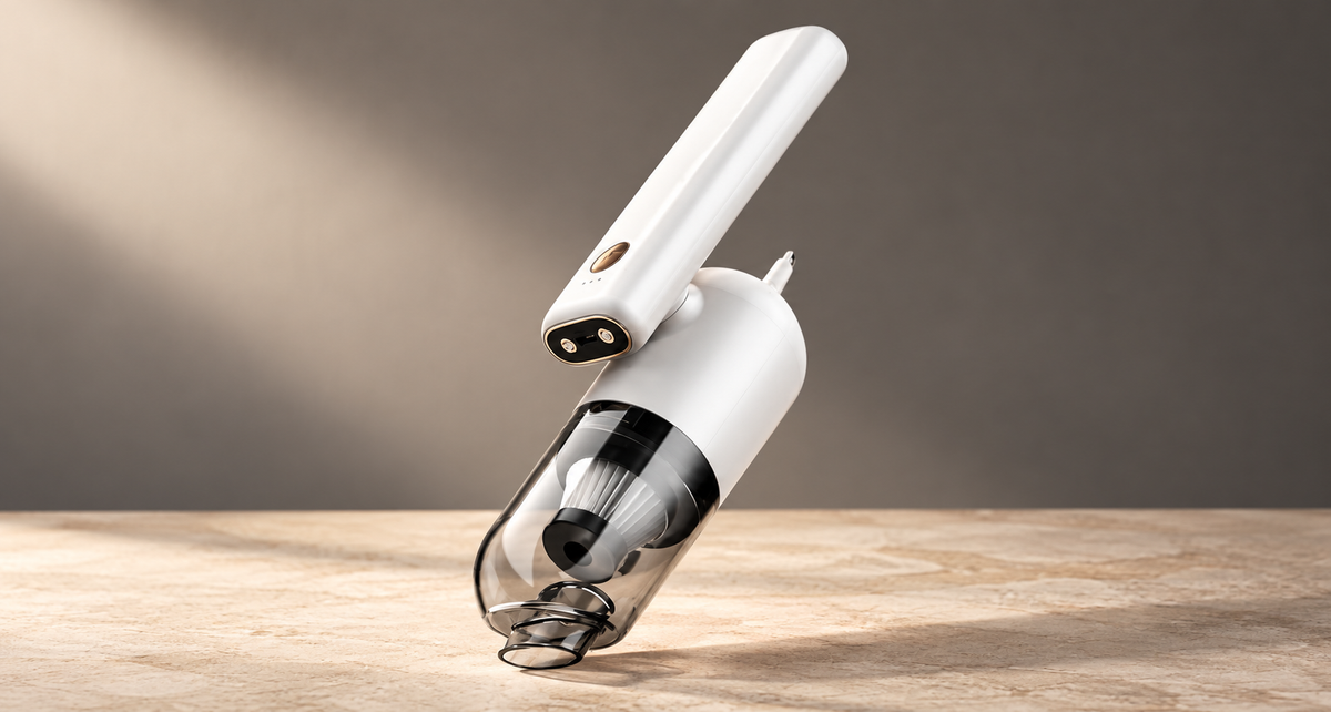 GREY Studio editorial | Powerology 4in1 180� Foldable Car Vacuum Cleaner - White | PW4N1FCVWH