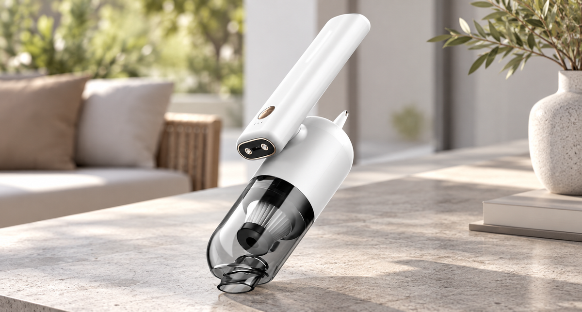 GREY Studio lifestyle | Powerology 4in1 180� Foldable Car Vacuum Cleaner - White | PW4N1FCVWH