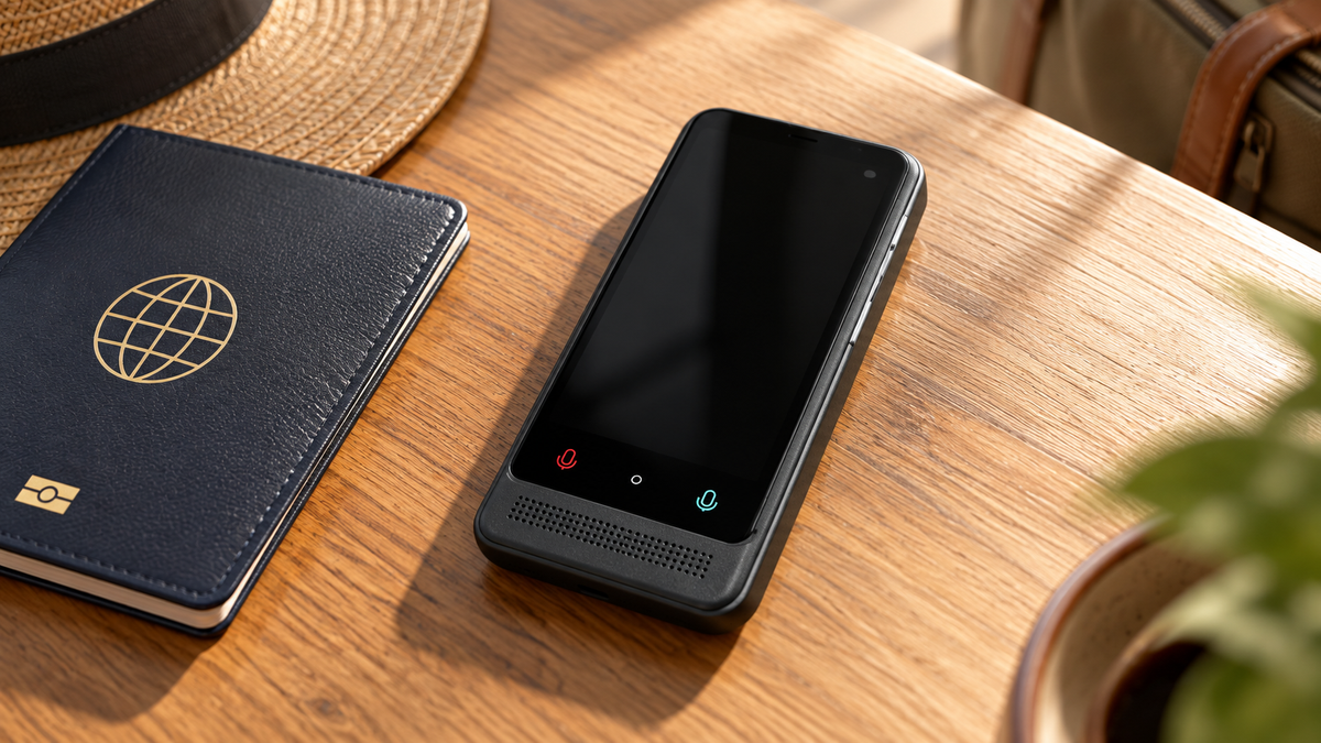 GREY Studio lifestyle | Powerology Smart Translator - Black | PWAITSM12