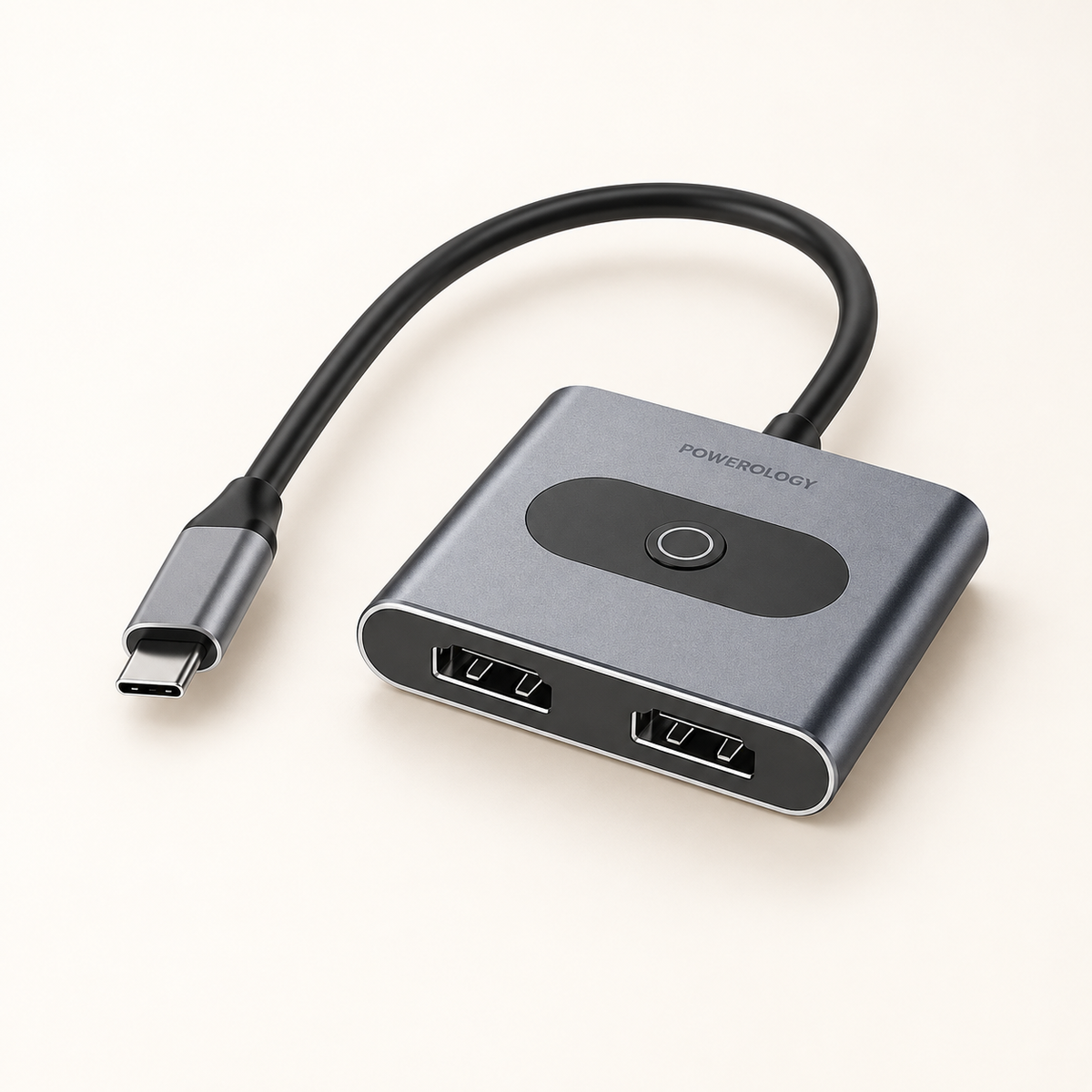 GREY Studio catalog | Powerology 4-In-1 USB-C Multi-Function Hub - Gray | PWFX2508AGY