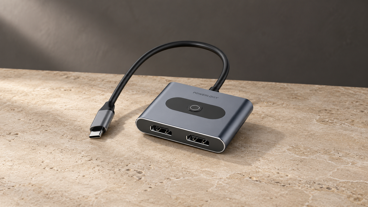 GREY Studio editorial | Powerology 4-In-1 USB-C Multi-Function Hub - Gray | PWFX2508AGY