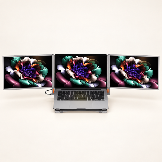 Powerology Portable Dual Screen Monitor - Gray