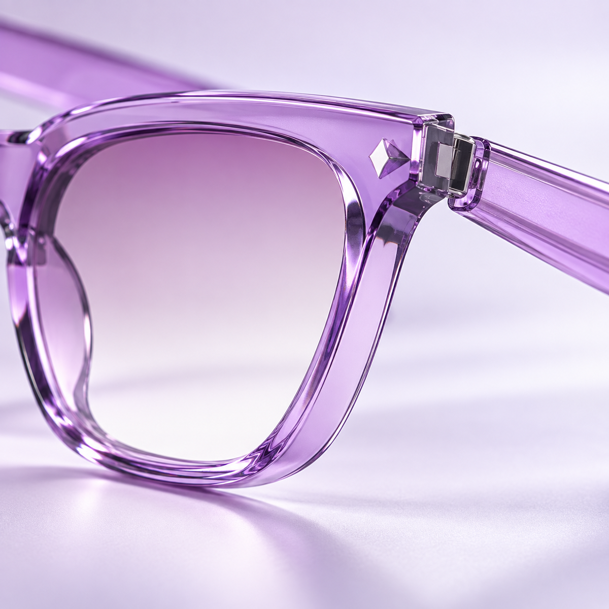 GREY Studio detail | Powerology Nice Smart Audio Sunglasses - Purple | PWHY1009PL