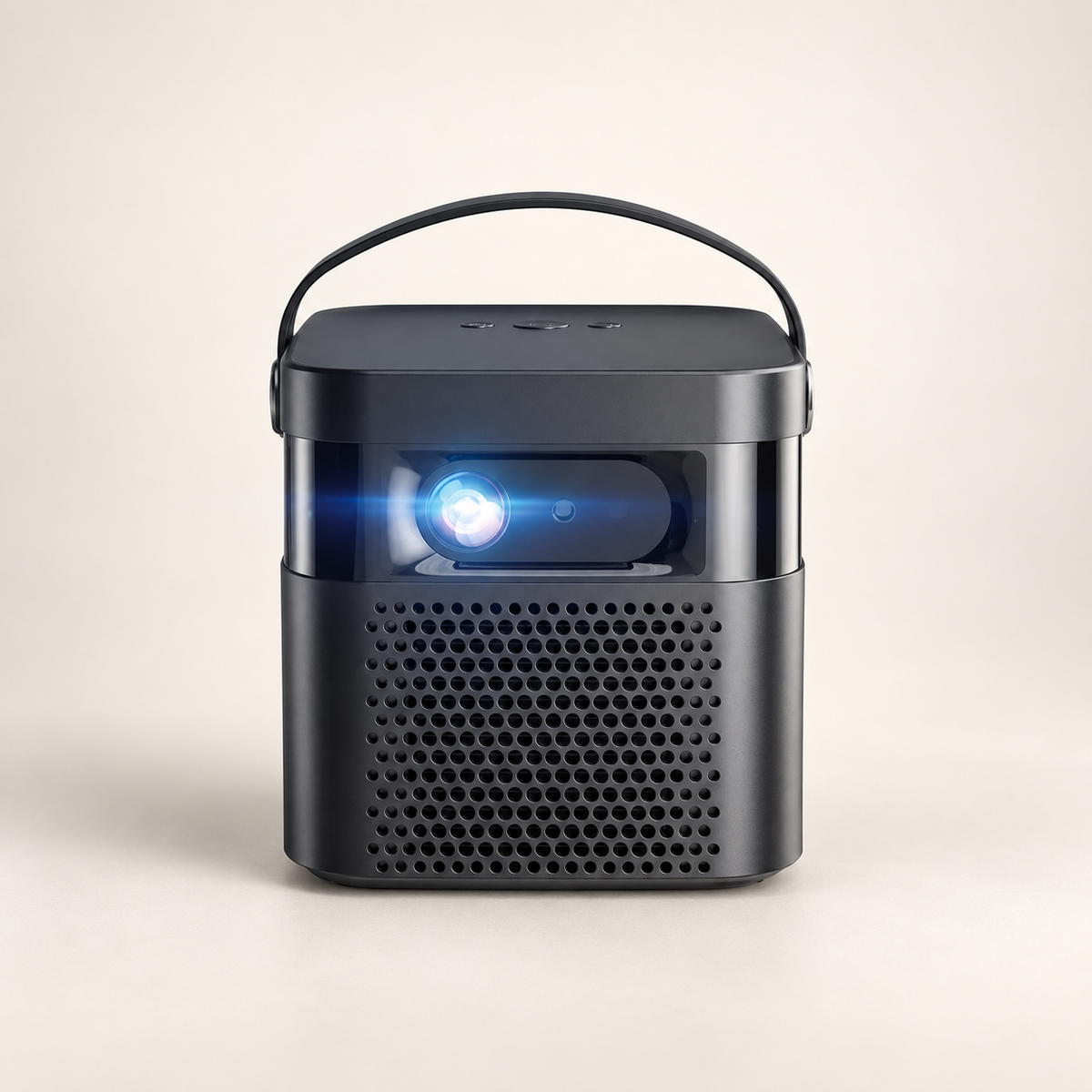 GREY Studio catalog | Powerology 4K Portable Projector Built-in 15600mAh Lithium Battery | PWPROJ70-BK