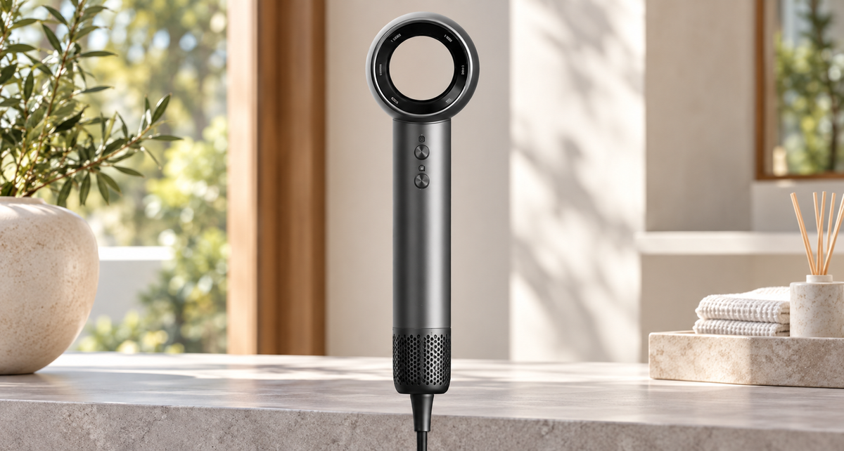 GREY Studio lifestyle | Powerology lonFusion Hot & Cold Hair Dryer - Gray | PXMLV10GR